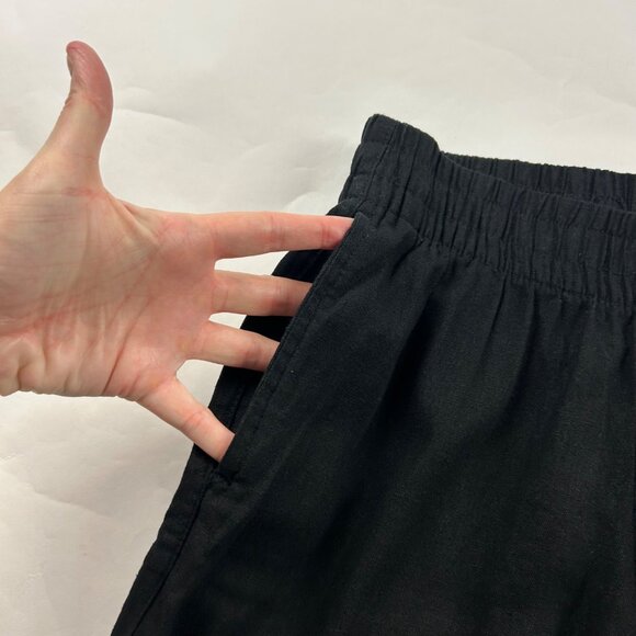 PETITE Old Navy Black Linen Blend Wide Leg Lounge Pant PXS - Picture 3 of 7